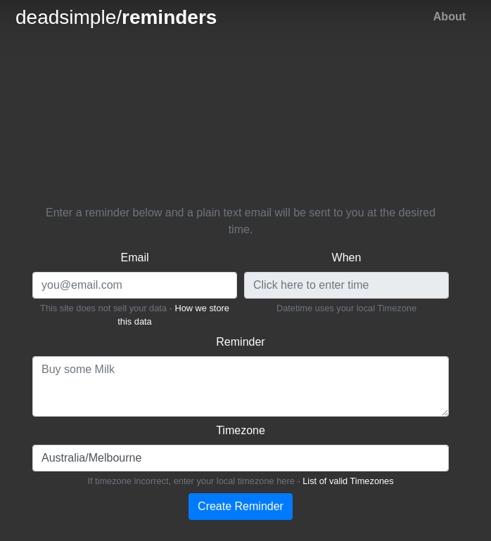 Deadsimple Reminders
